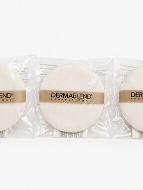 Dermablend Professional Powder Puffs Set of 3 | Authentic Pro Artist Quality